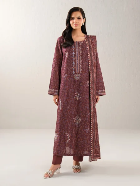 3 Piece Lawn Suit-Embroidered (Unstitched)