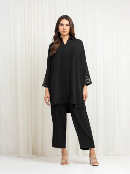 Pret Solid Polyester Co-Ord Set