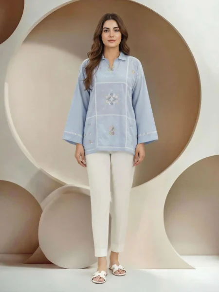 1 Piece Unstitched-Embroidered