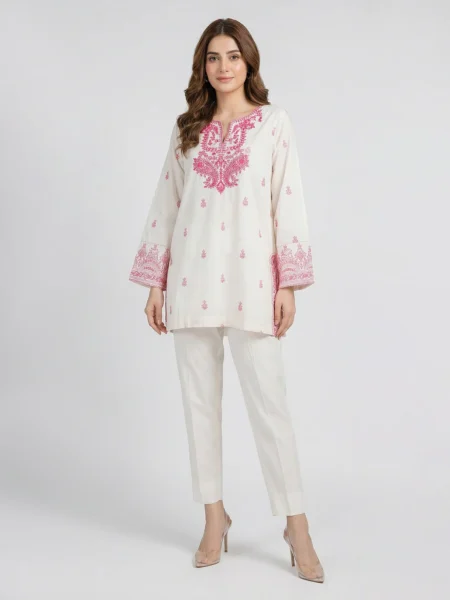 1 Piece Unstitched-Embroidered